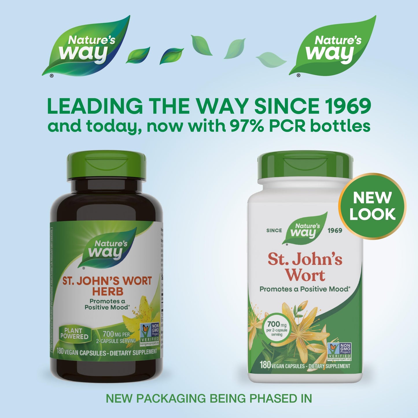 Nature's Way St. John's Wort Herb, Promotes a Positive Outlook*, 700 mg per 2-Capsule Serving, Non-GMO Project Verified, Vegan, 360 Capsules