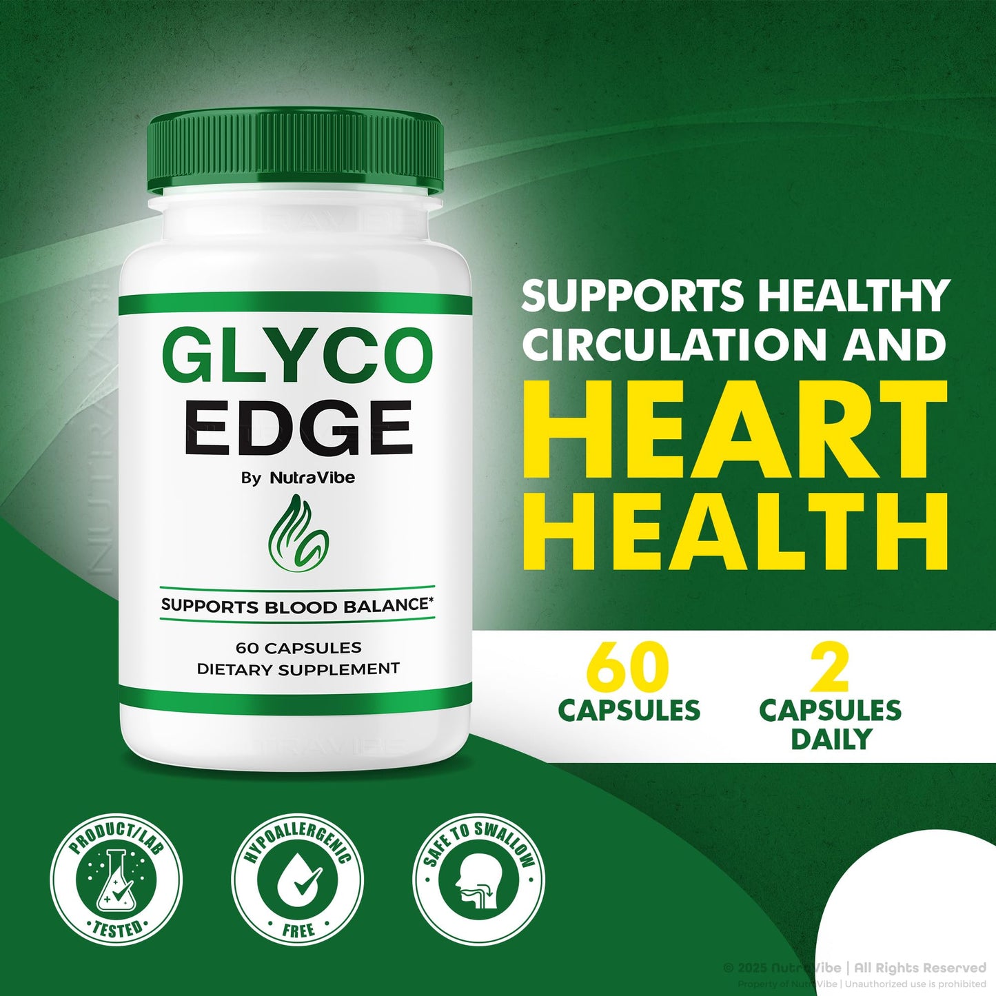 NutraVibe Glyco Edge Capsules, 120 Capsules