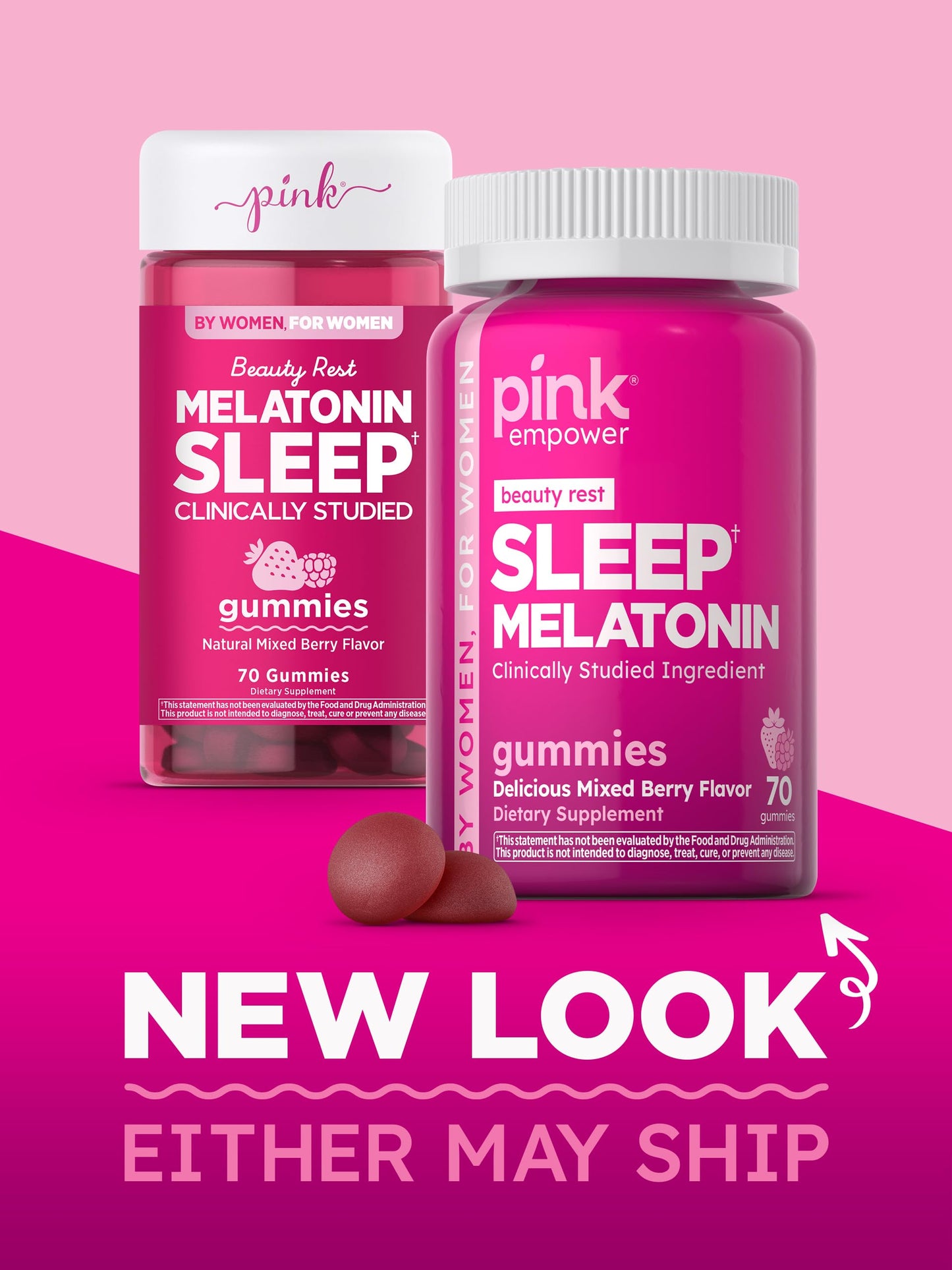 PINK Melatonin Gummies 70 Count