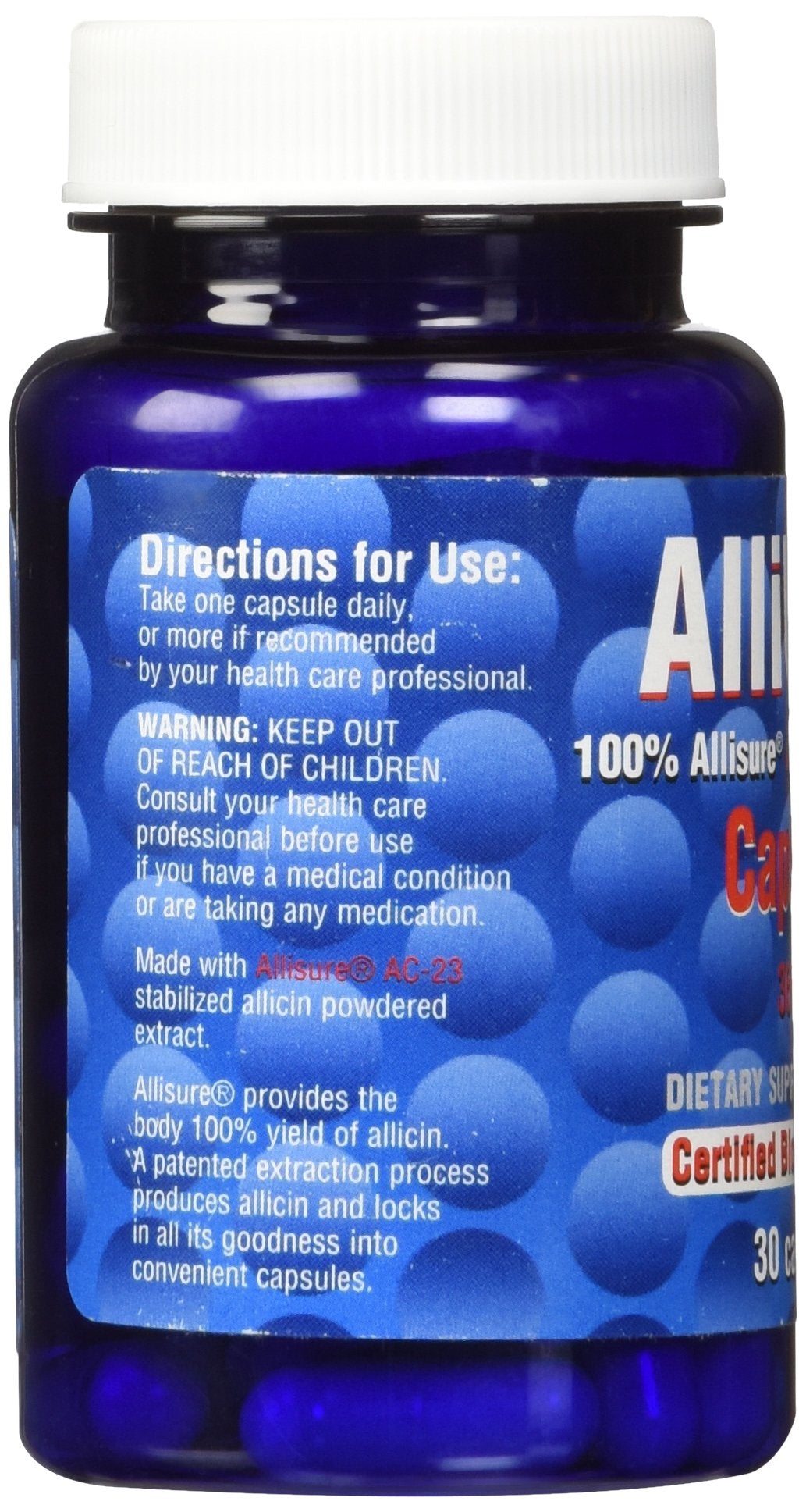ALLIMAX AlliUltra 360mg Stabilized Allicin Garlic Supplement Capsules 30 Count