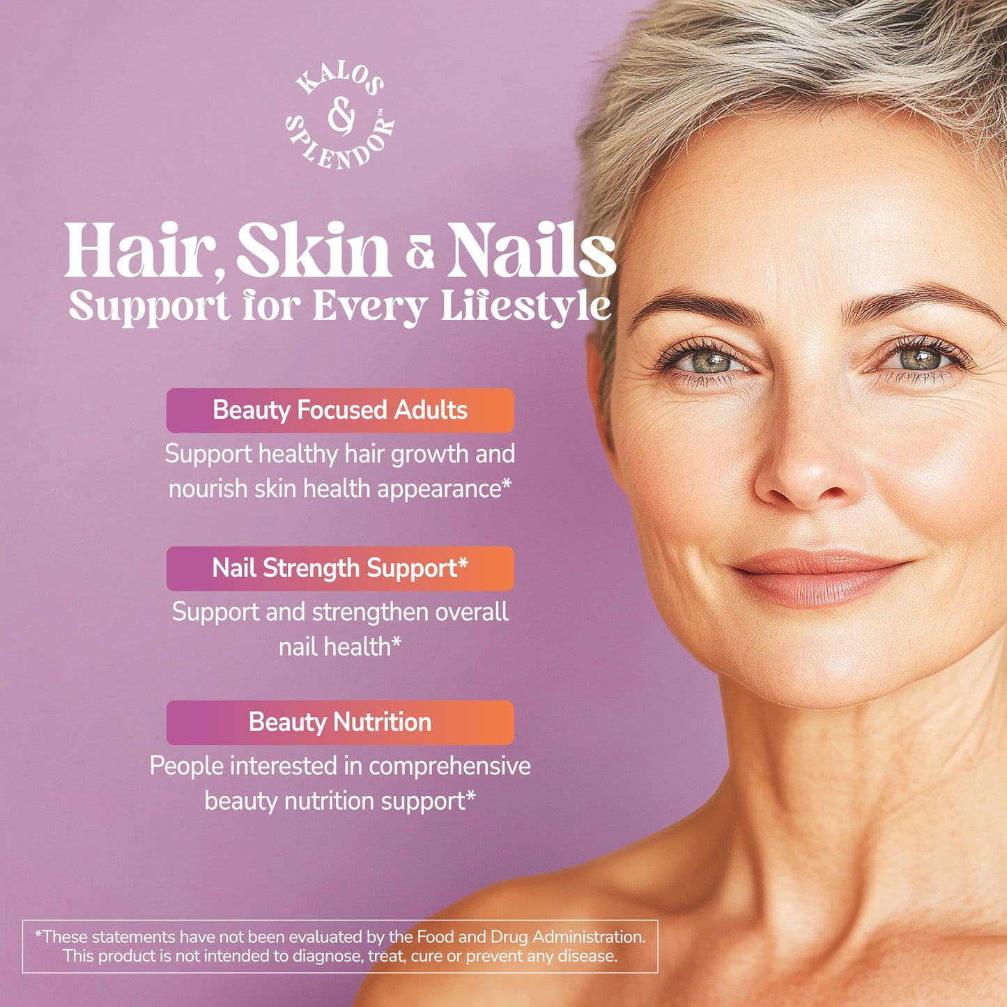 Kalos and Splendor 21st Century Hair, Skin and Nails Tablets, 90 Count