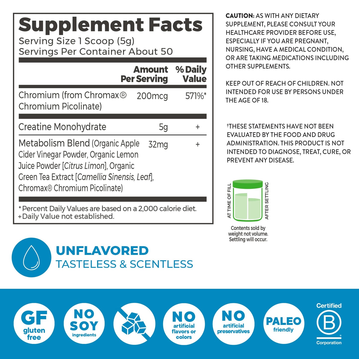 Orgain Micronized Creatine Monohydrate Lean Muscle Powder with Metabolism Blend, Powder, 8.82 oz