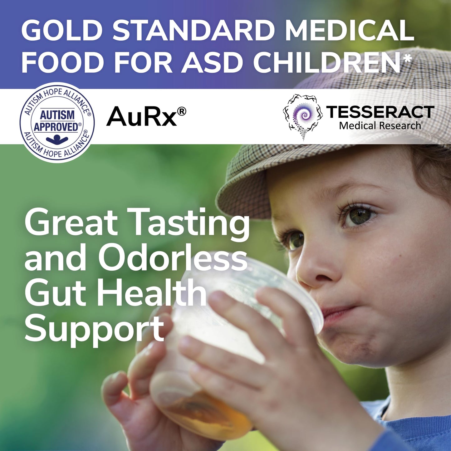Tesseract Medical Research AuRx Autism Spectrum Medical Food Powder, 2 Ounces