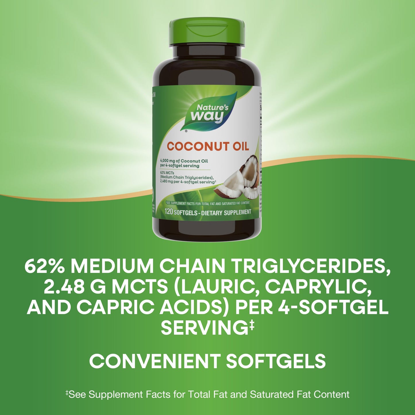 Nature's Way Coconut Oil Softgels 120