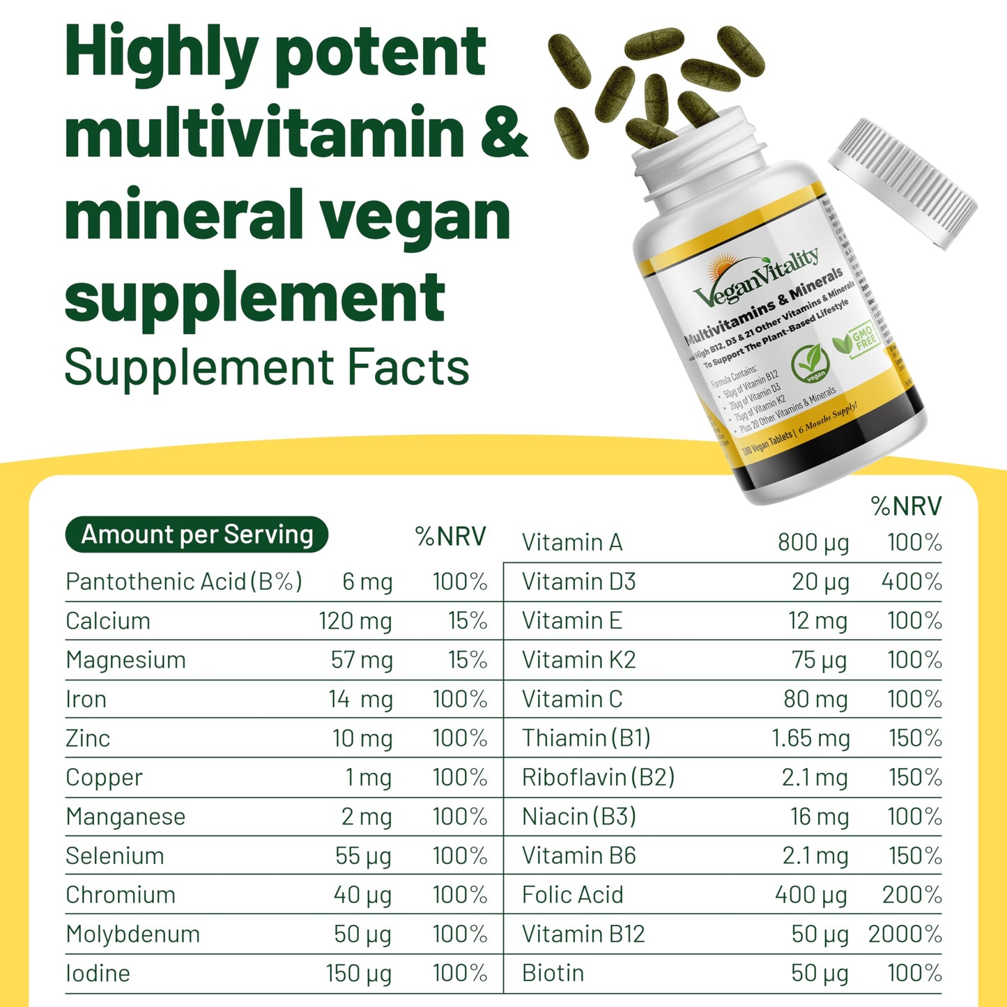 Vegan Vitality Immunity Booster Bundle Tablet, 183 Tablets