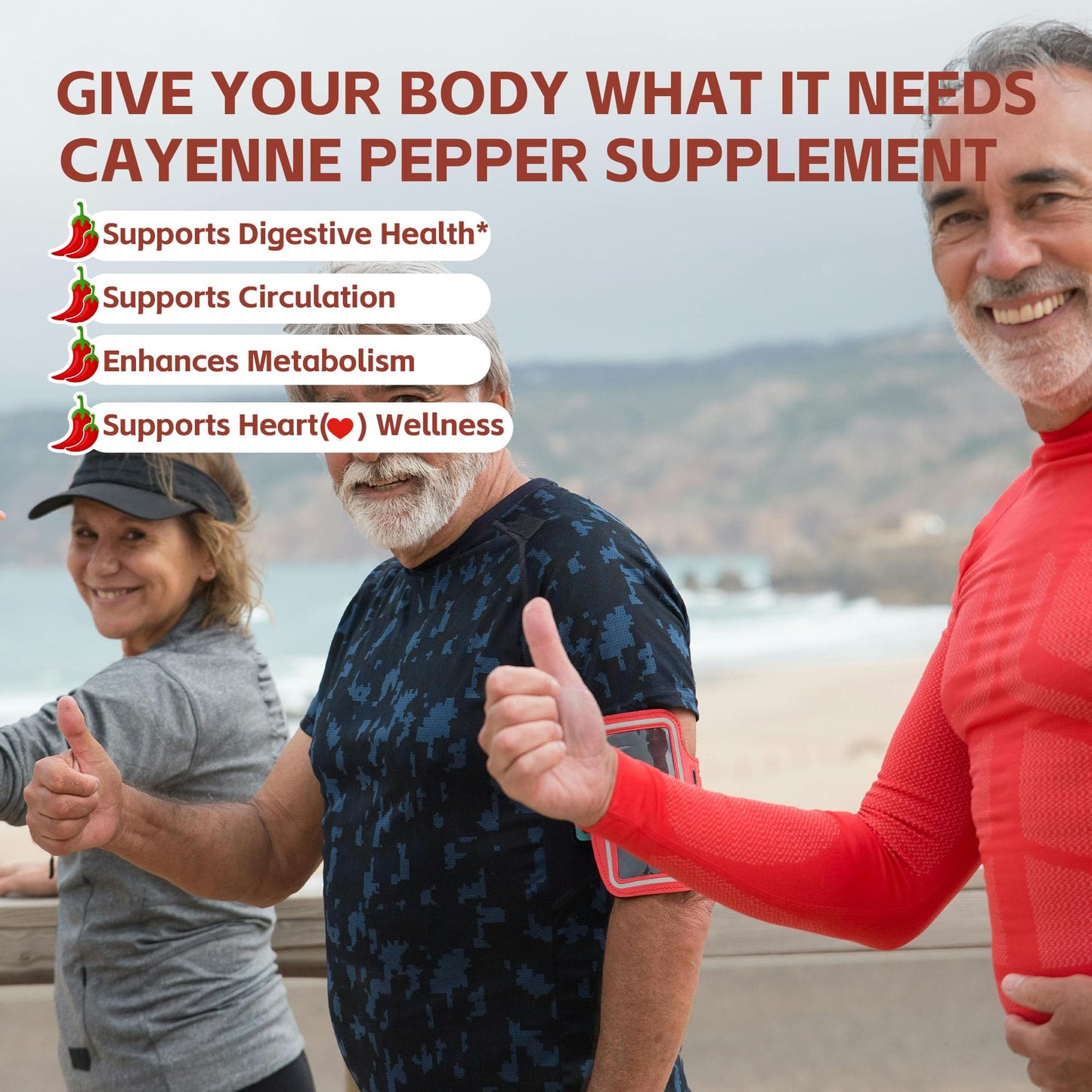 Geloyar Cayenne Pepper Supplements Gummies, 60 Count