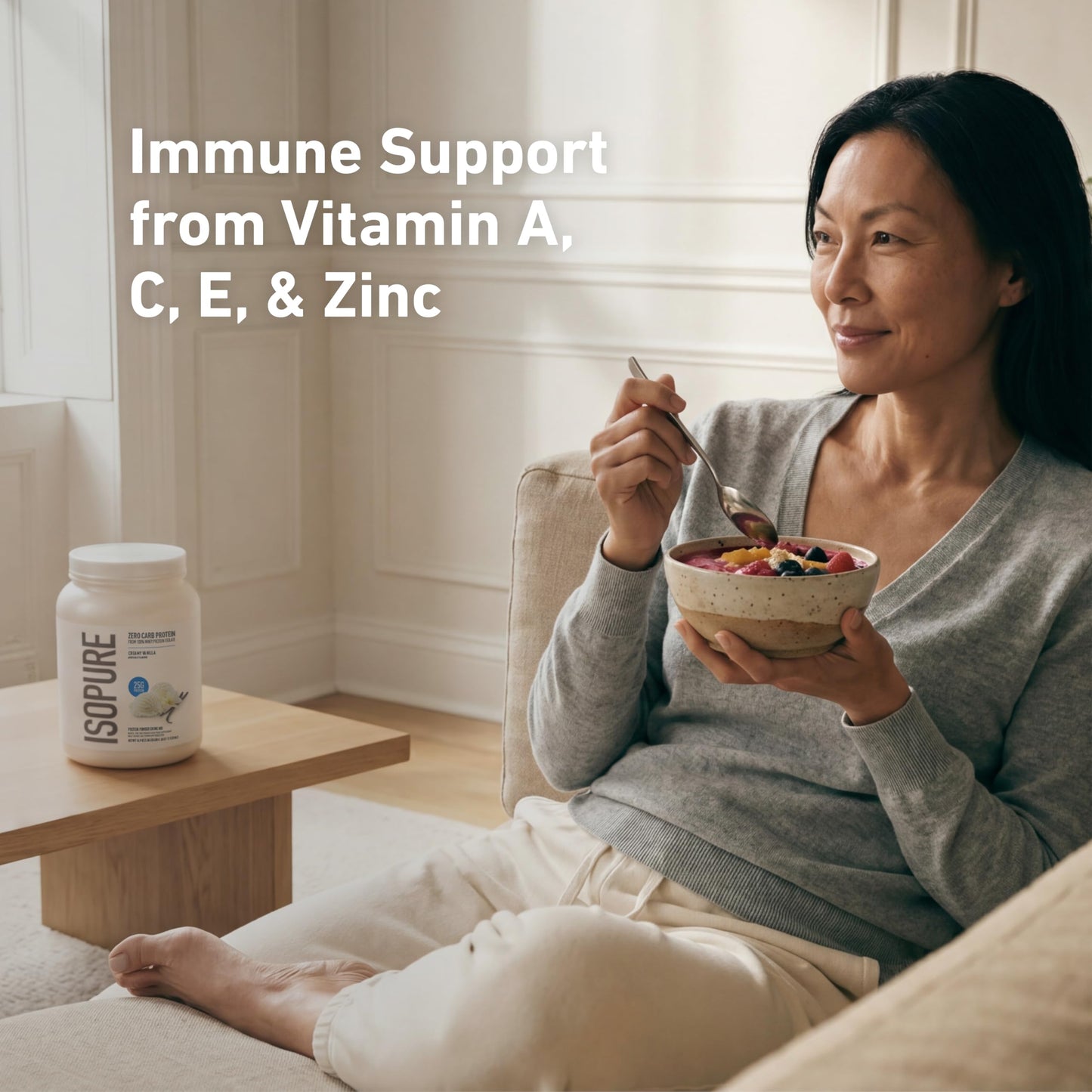 Isopure Zero Carb 100% Pure Whey Isolate Protein Powder, Creamy Vanilla, 72 Servings, 4.5 Lbs