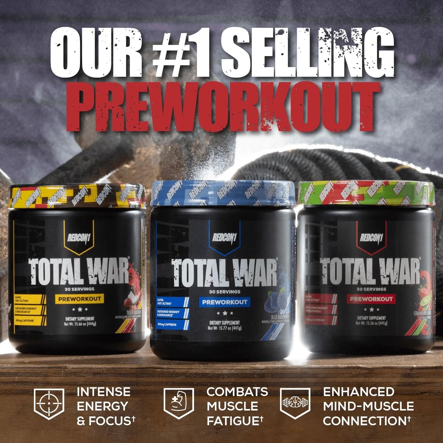 REDCON1 Total War Pre Workout Powder 15.54 Ounce