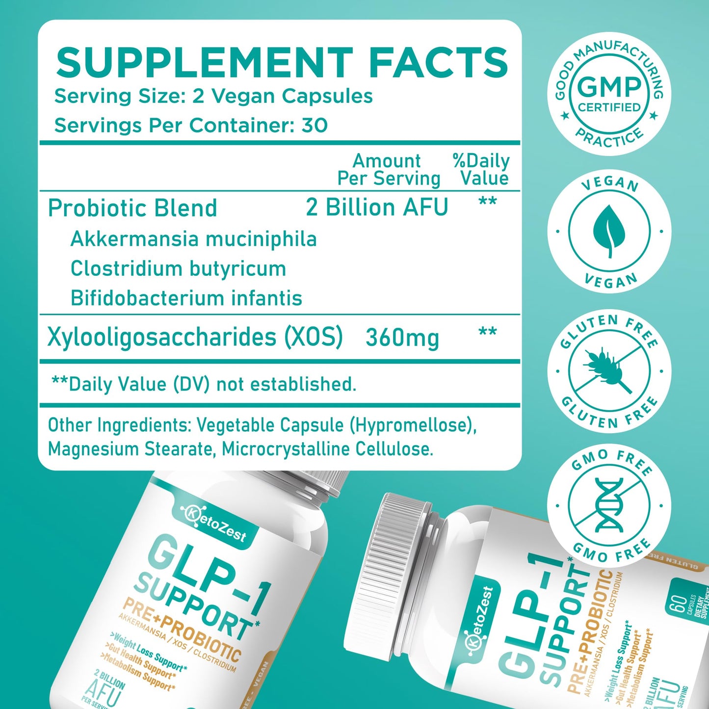 KetoZest GLP-1 Support Weight Loss Supplement Capsule 60 Count