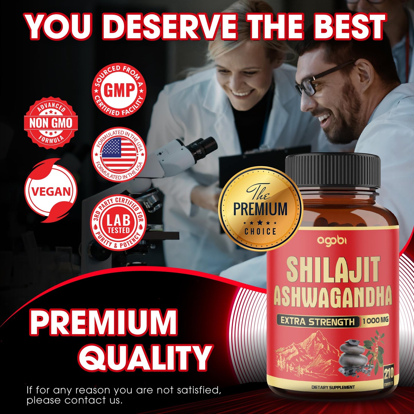 agobi Shilajit & Organic Ashwagandha Capsule 210 Capsules