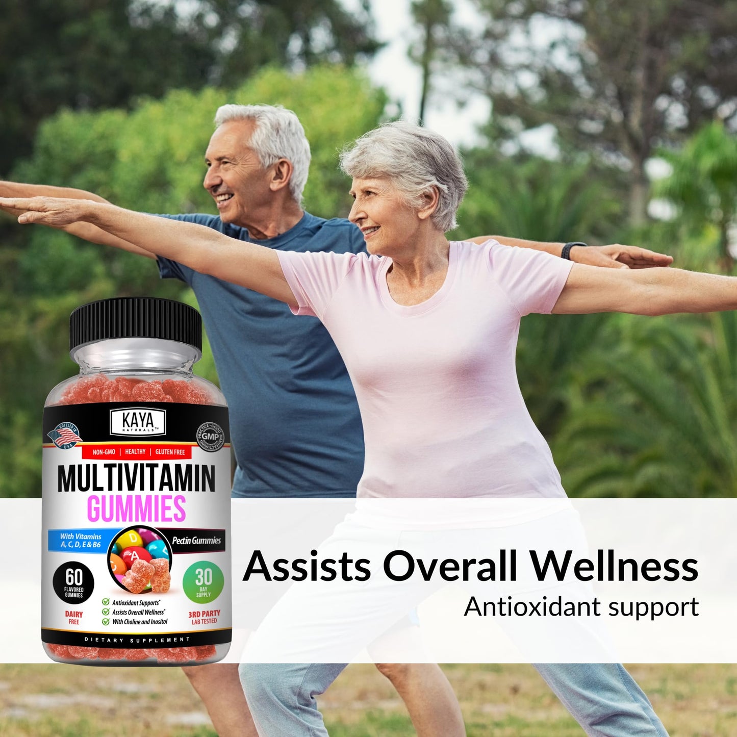 Kaya Naturals Adult Multivitamin Gummy, 60 Gummies