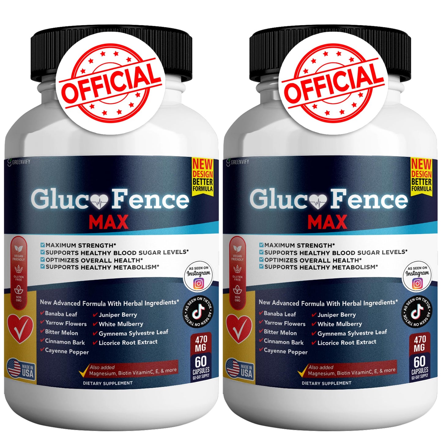 GREENVIFY Gluco Fence Max Capsule 120 Capsules