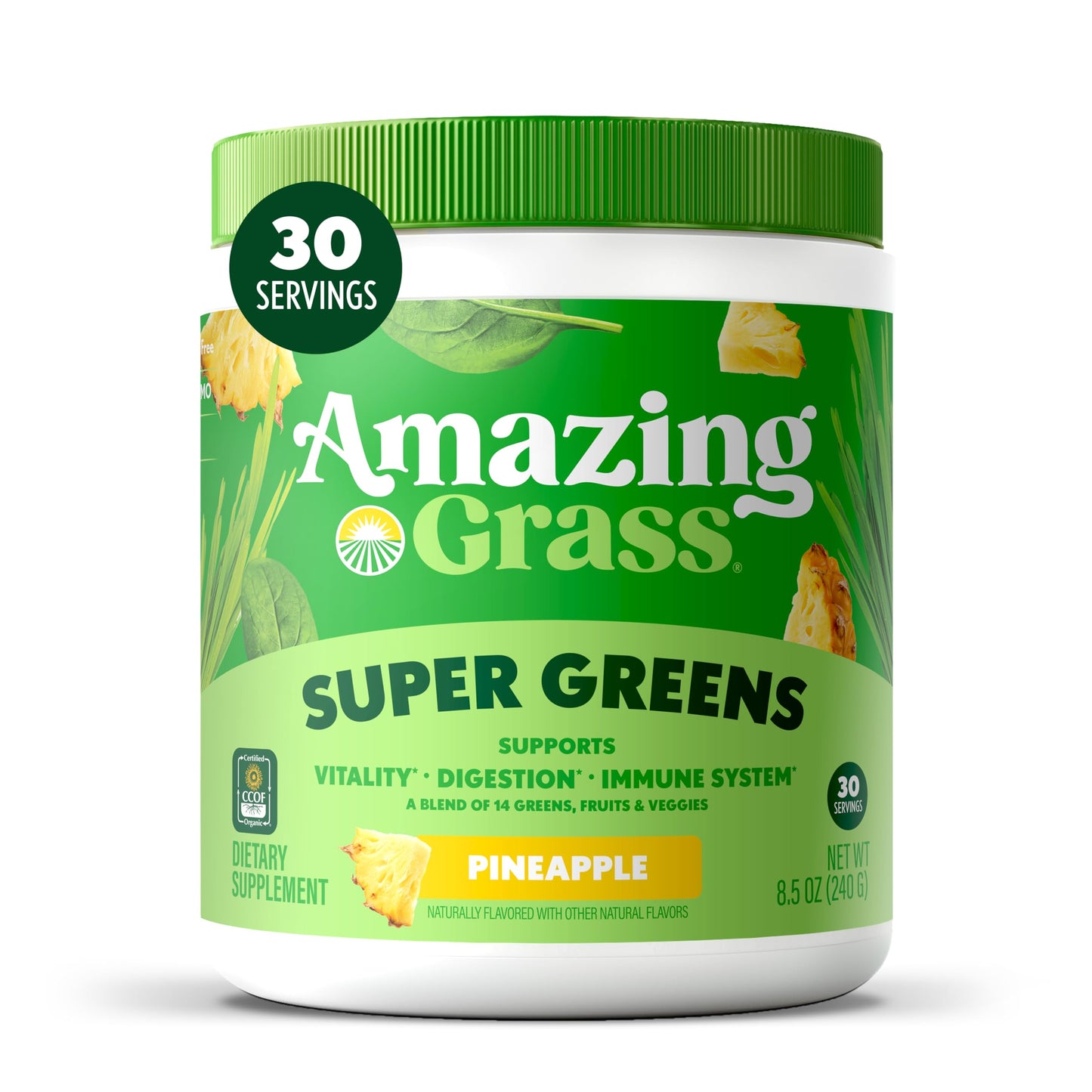 Amazing Grass Super Greens Powder Organic 8.5 Ounces