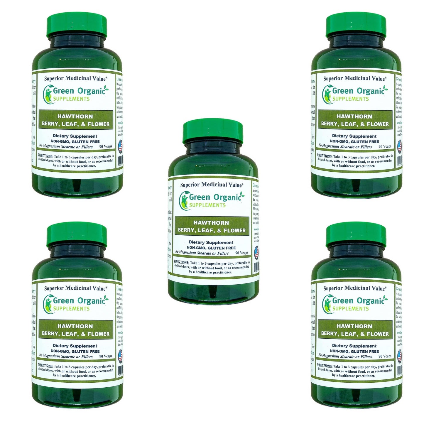Green Organic Supplements Hawthorn Berry Tablets, 90 Tablets