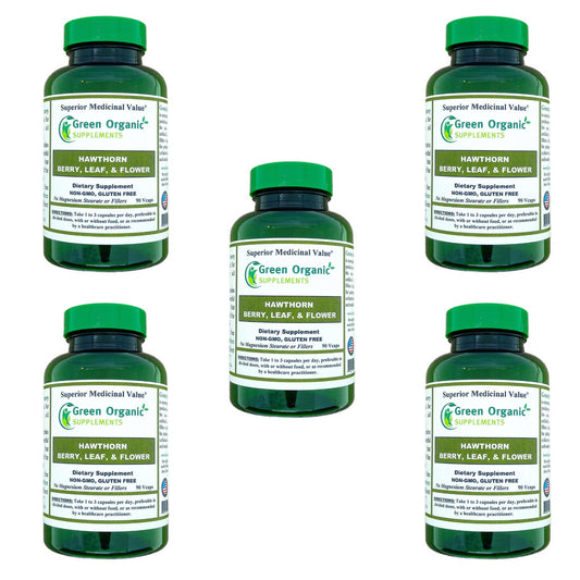 Green Organic Supplements Hawthorn Berry Tablets, 90 Tablets