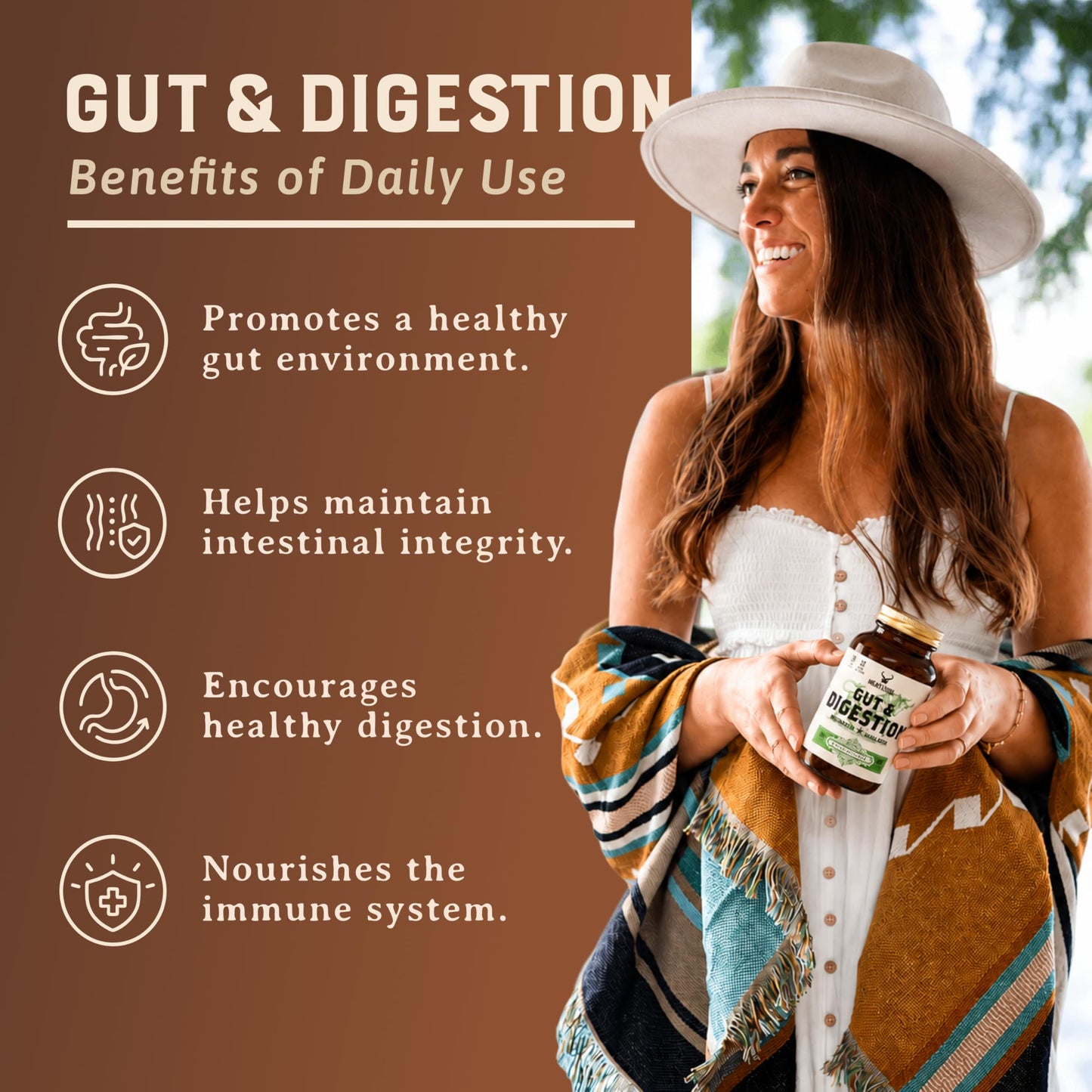 HEART & SOIL Gut & Digestion Supplement Capsule 100