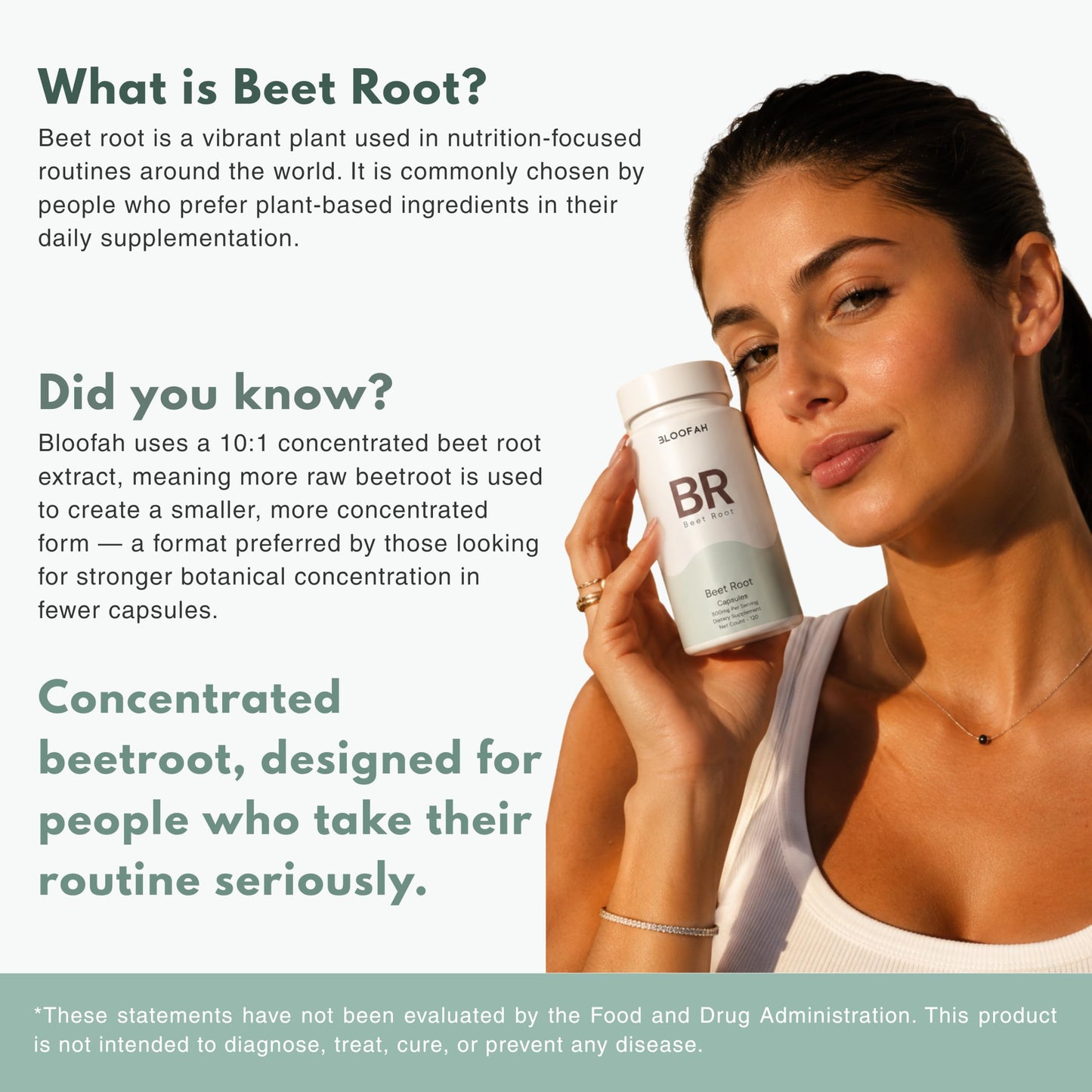 Bloofah Beet Root Capsule 500mg, Concentrated 10:1 Extract (Beta vulgaris) Natural Herbal Supplement, 120 Capsules