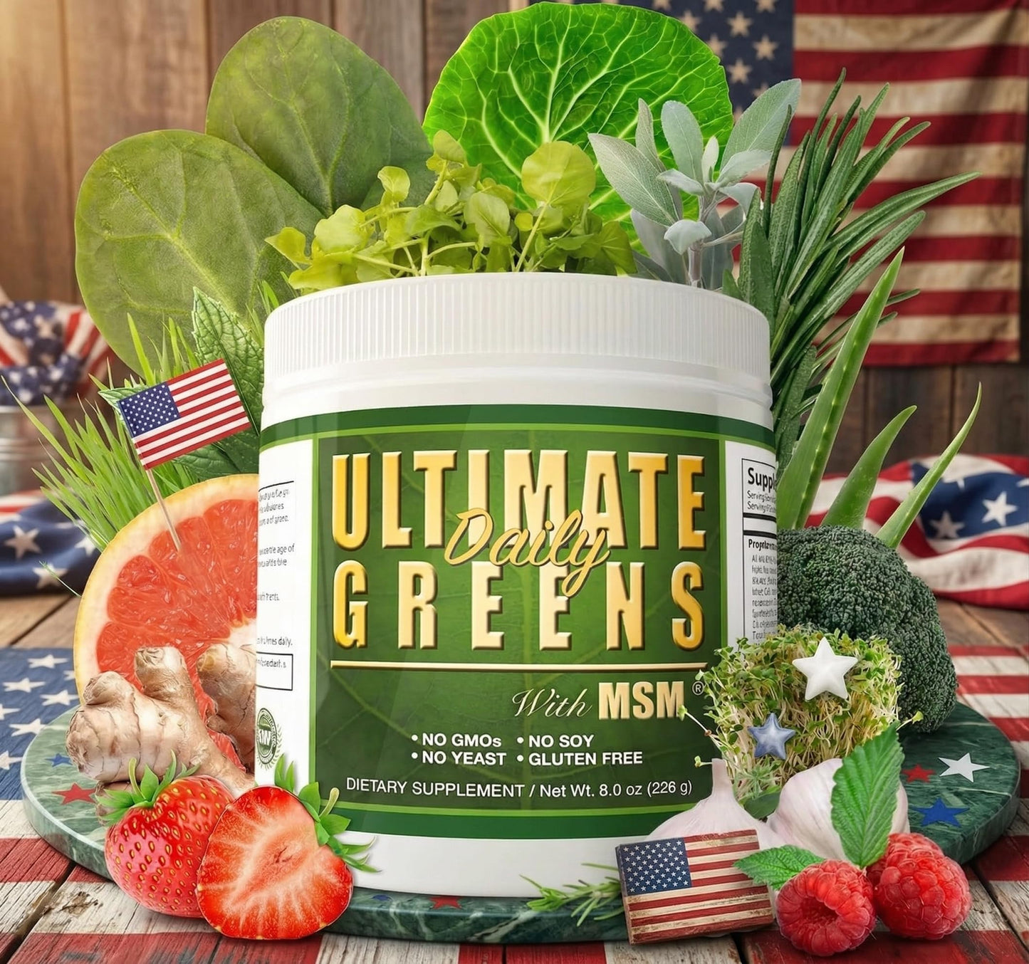 Daily Health Ultimate Greens with MSM Powder, 48 Servings