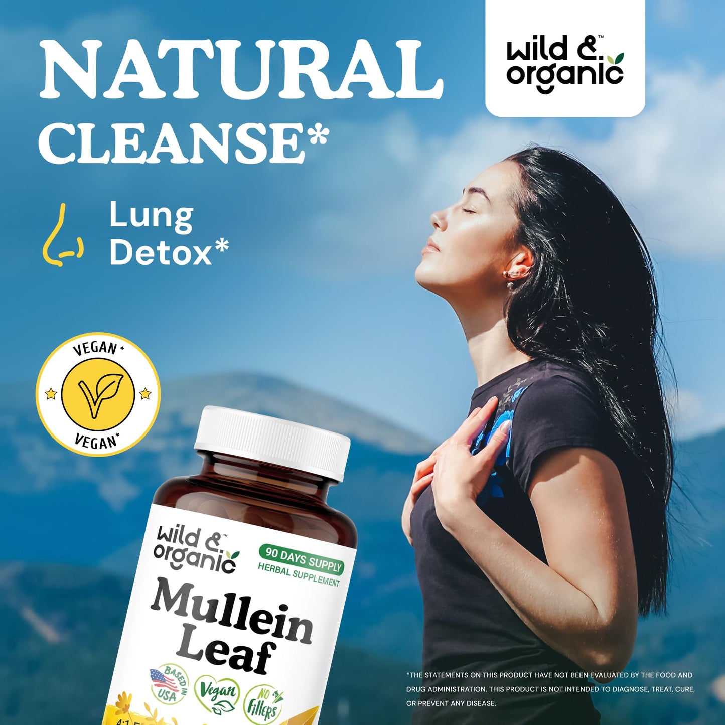 Wild & Organic Mullein Leaf Extract Capsules 90 Capsules