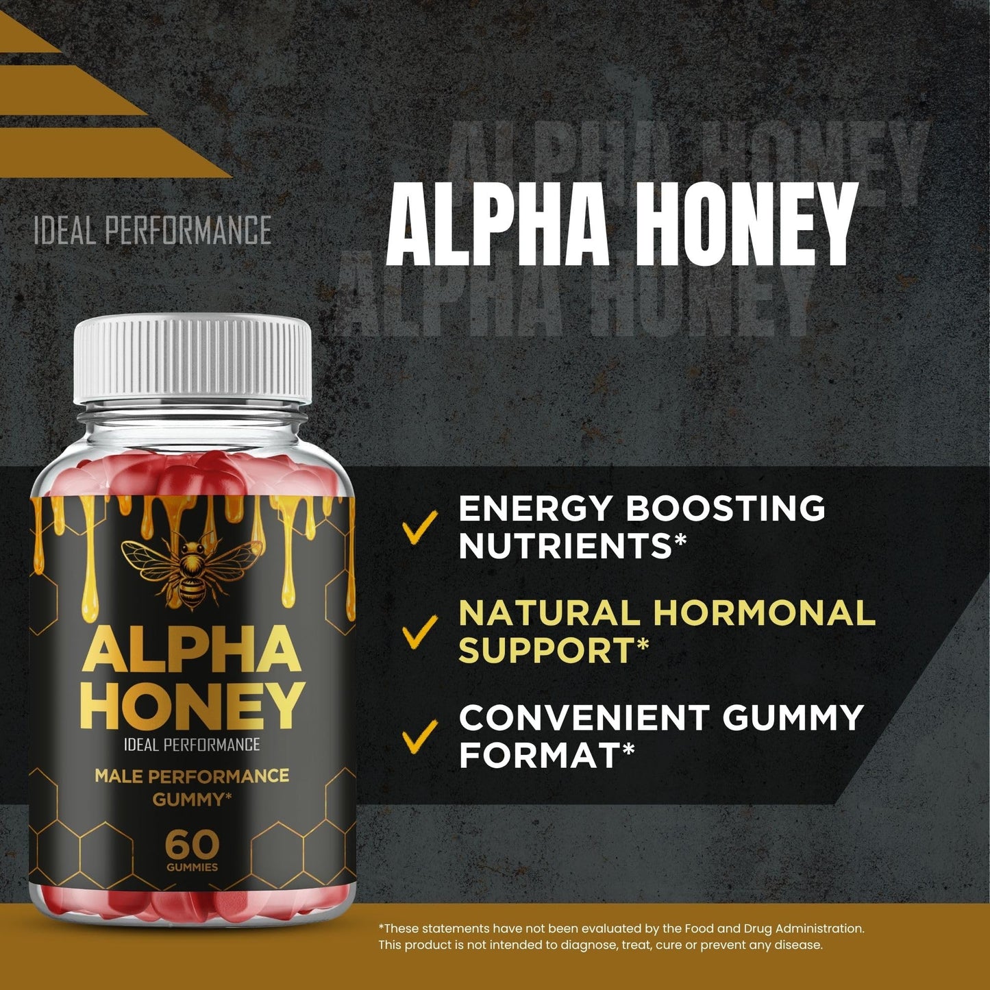 IDEAL PERFORMANCE Alpha Honey Gummies Gummy 300