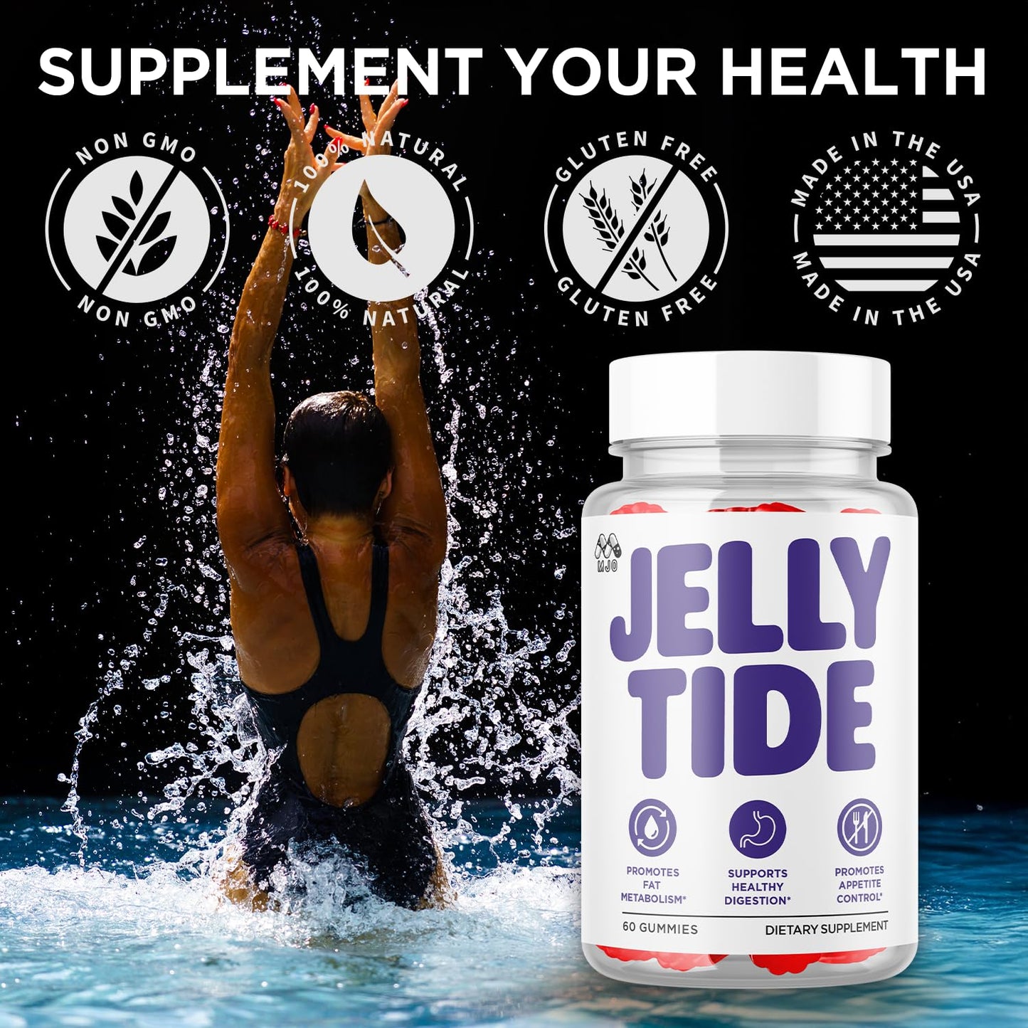MJO Jelly Tide Gummies Weight Management Multivitamins, 120 Gummies