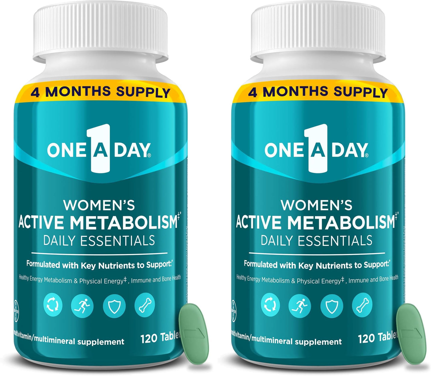 One A Day Women's Active Metabolism Daily Essential Multivitamin Tablets, 240 Count