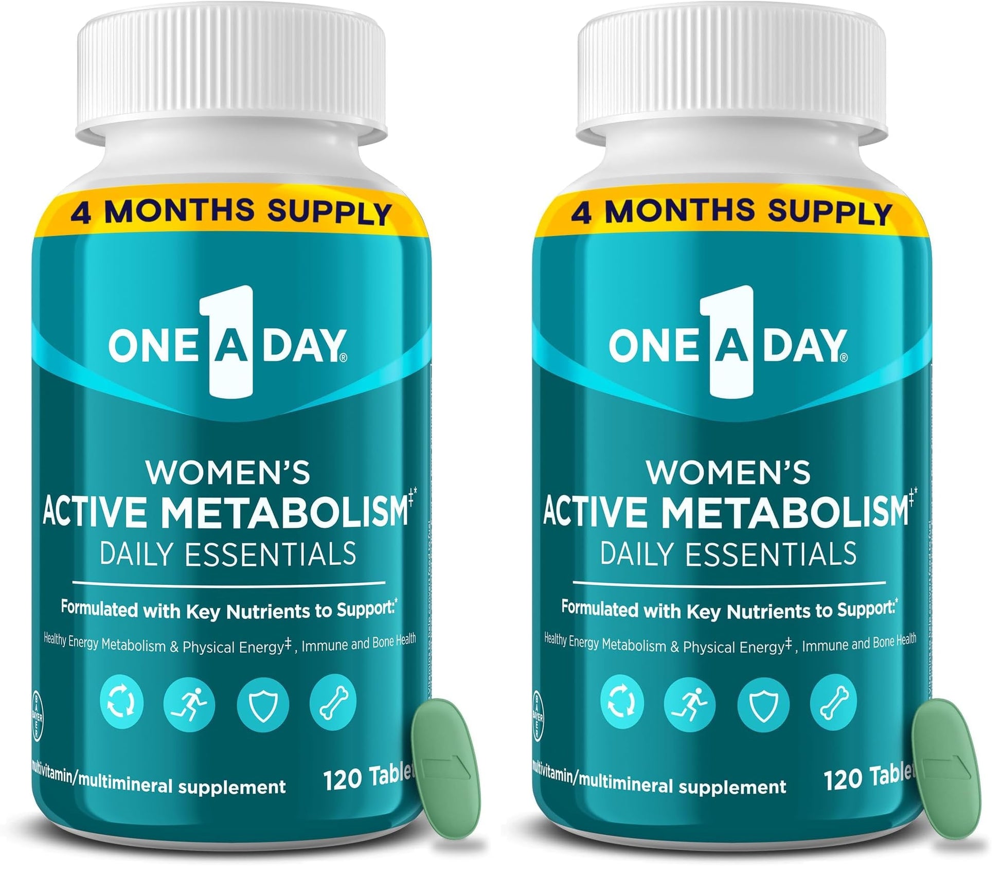 One A Day Women's Active Metabolism Daily Essential Multivitamin Tablets, 240 Count