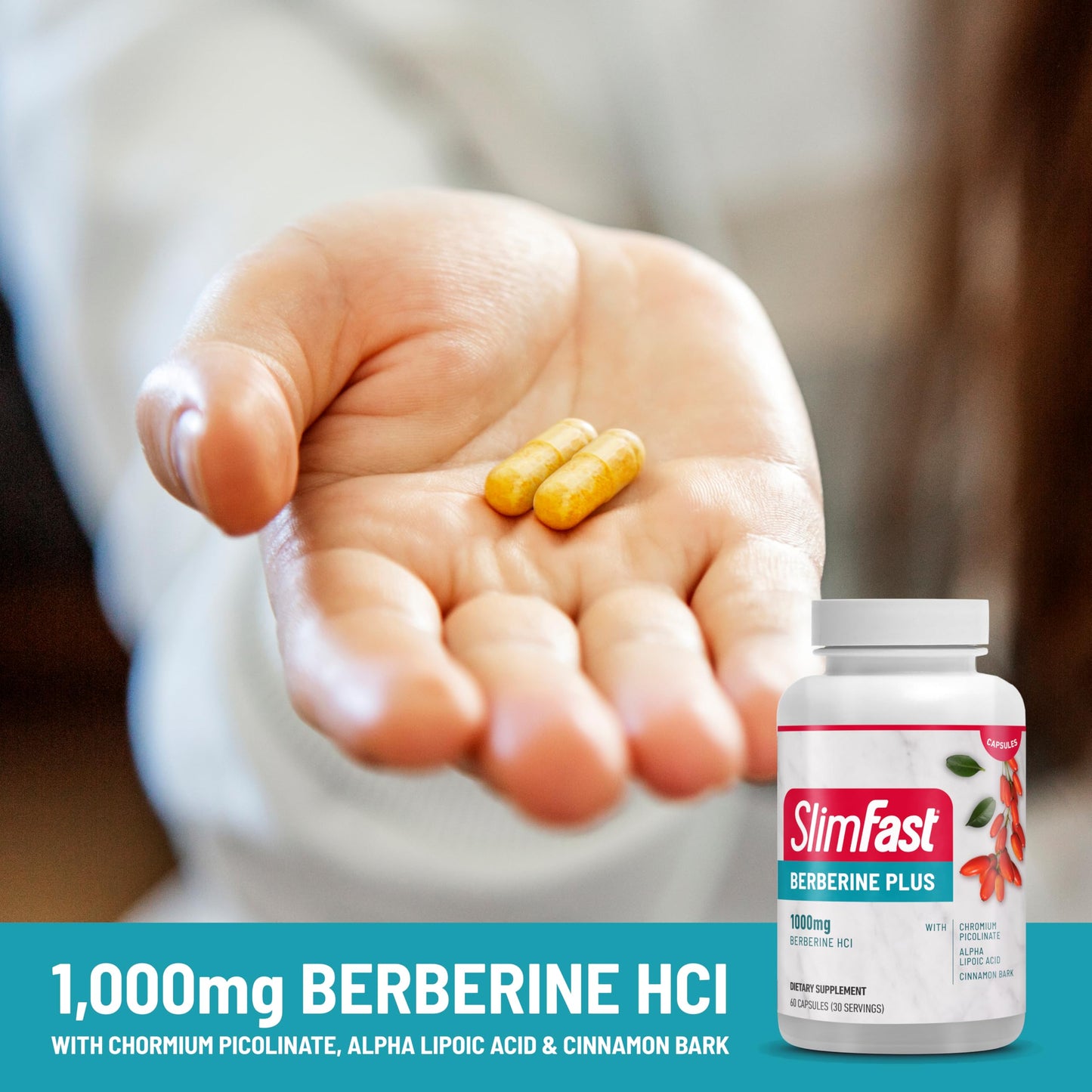 SlimFast Berberine Plus Capsules, 60 Capsules