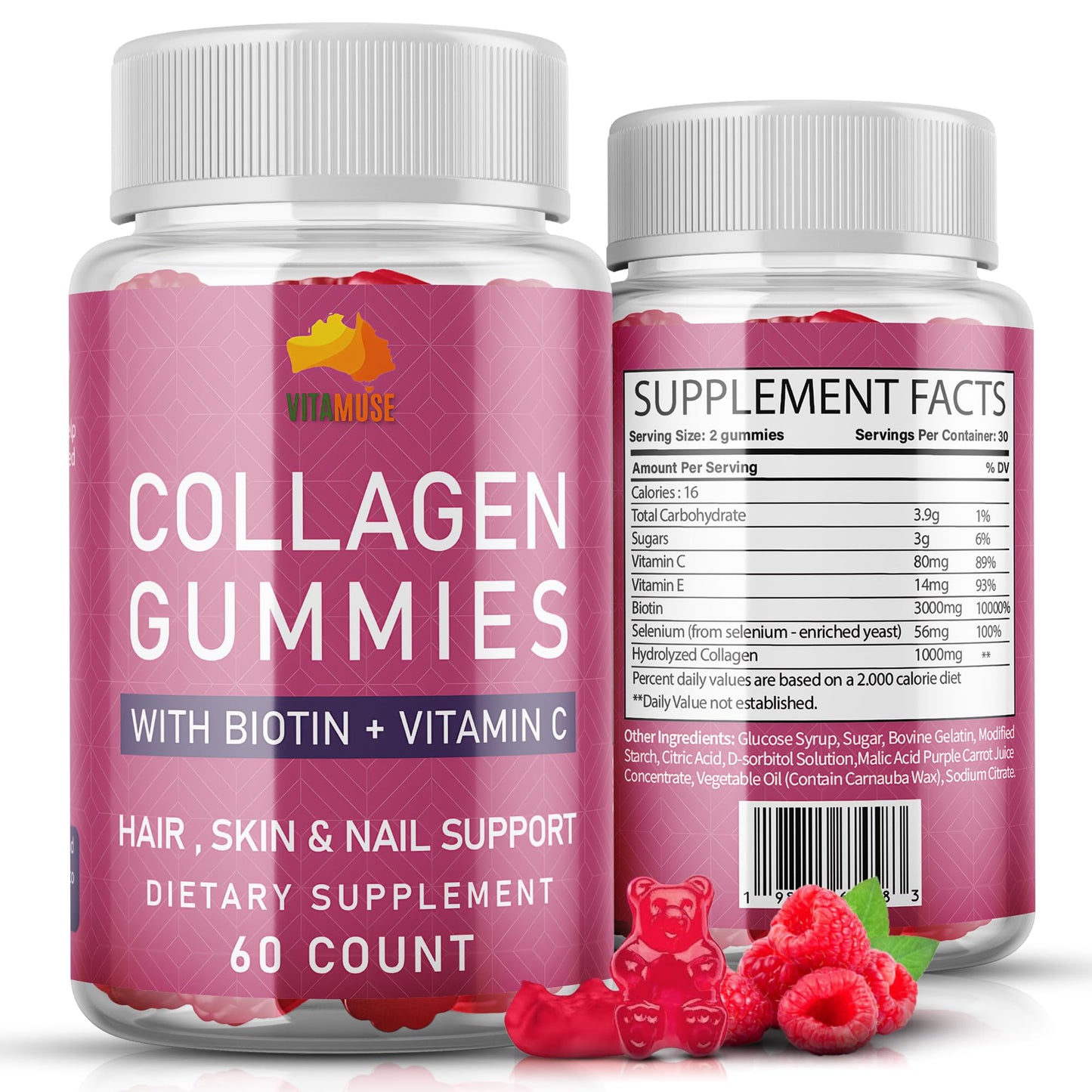 Muse Celtic Minerals Collagen Peptides, 60 Gummies