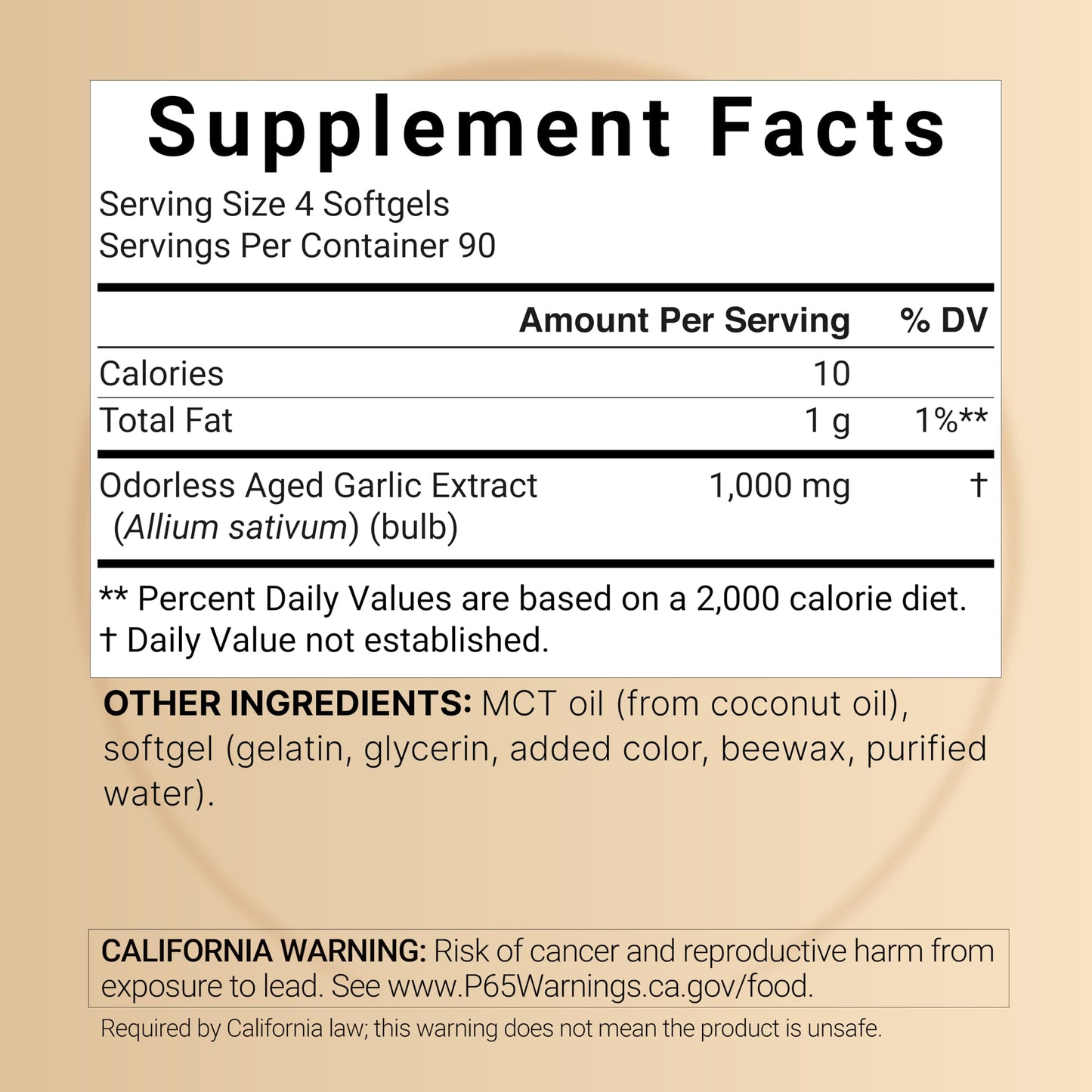 NatureBell Aged Garlic Extract 1000mg Softgels, 360 Count