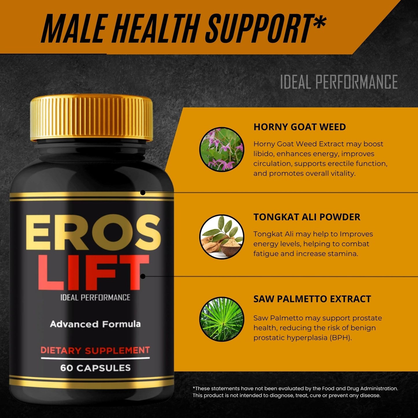 IDEAL PERFORMANCE Eros Lift Capsules, 180 Capsules