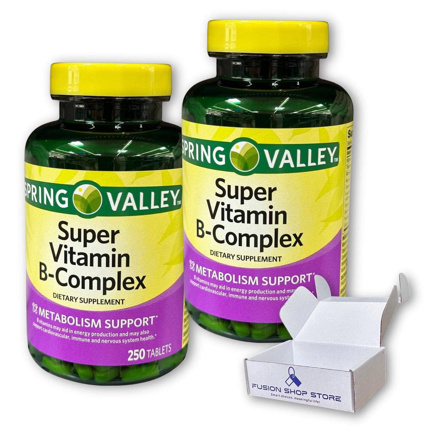 FUSION SHOP STORE Super B Complex Tablets 250 Count