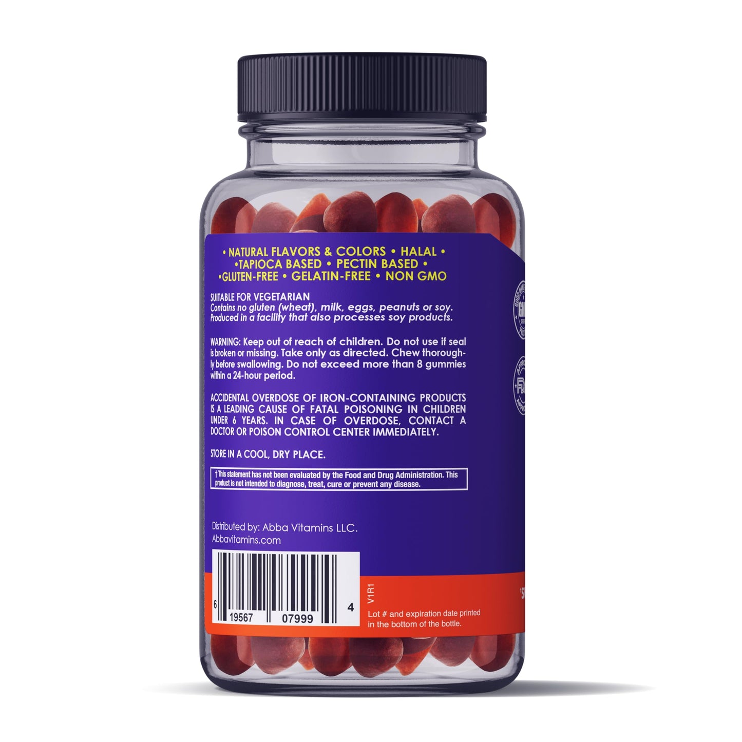 Abba Vitamins Iron + Balance Vitamins Gummies 90