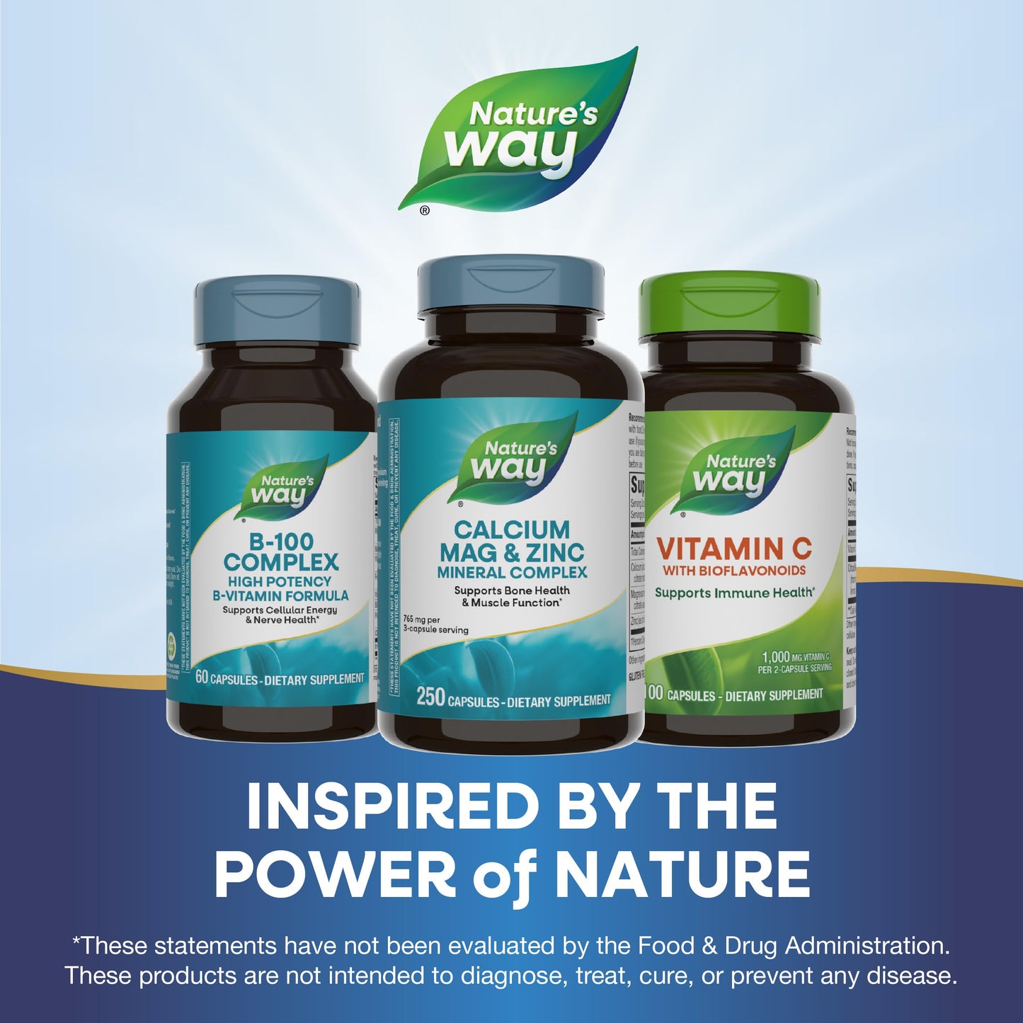 Nature's Way Calcium Magnesium & Zinc Mineral Complex 500 Capsules
