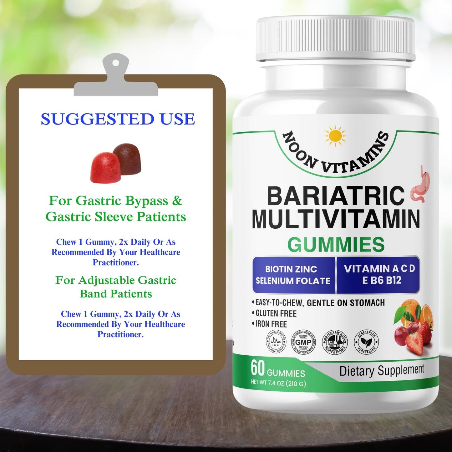 NOON VITAMINS Bariatric Multivitamin Gummies 60 Gummies