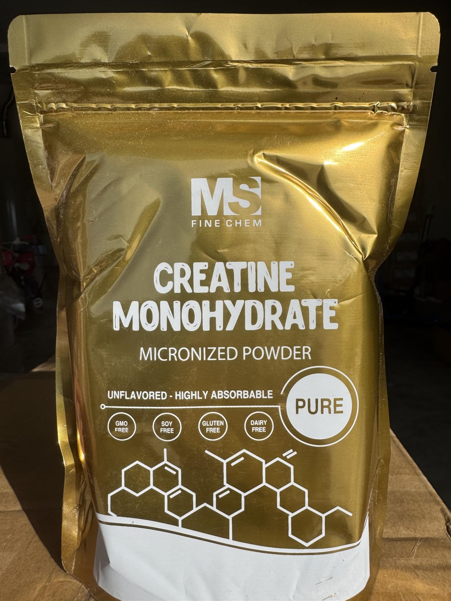MS Finechem Creatine Monohydrate Micronized Powder, 17.6 oz