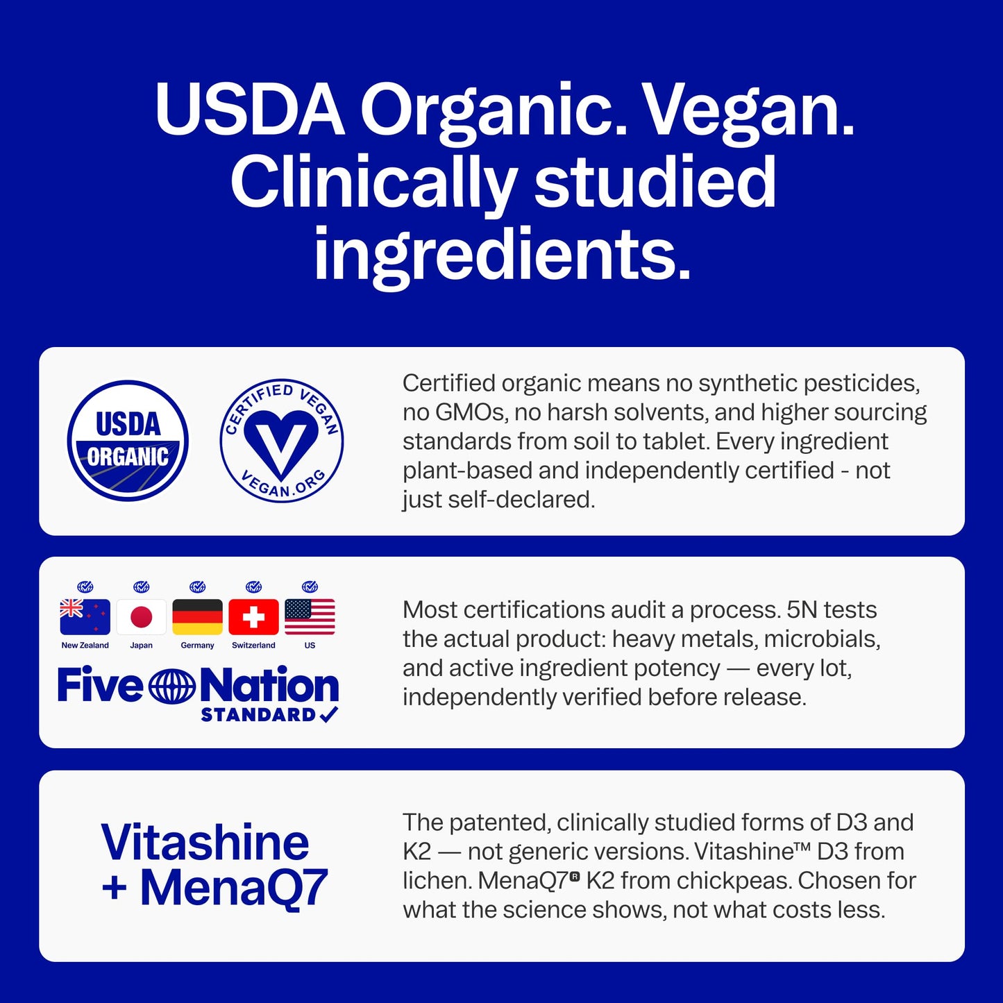 Ora Organic Vitamin D3 5000IU + K2 Chewable, 30 Tablets