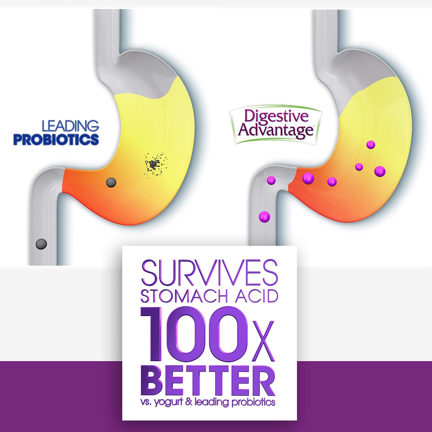 Digestive Advantage Intensive Bowel Support Probiotic Capsules 160 Count