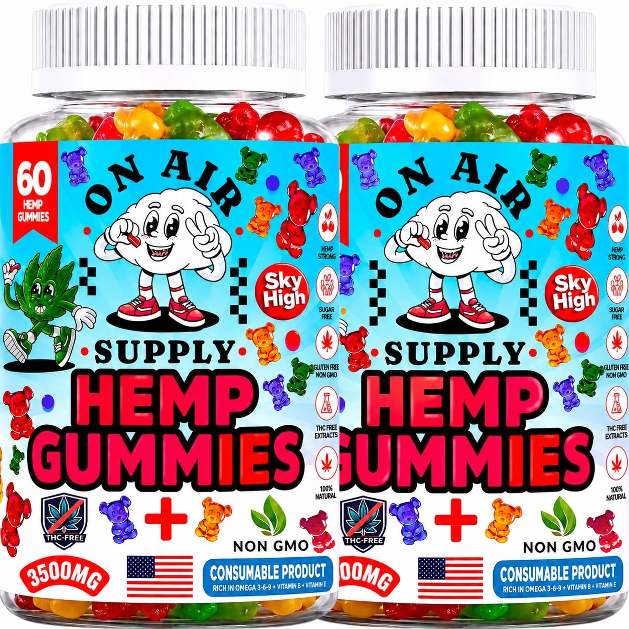 On Air Supply Hemp Gummies 3,500mg Gummy 120 Count