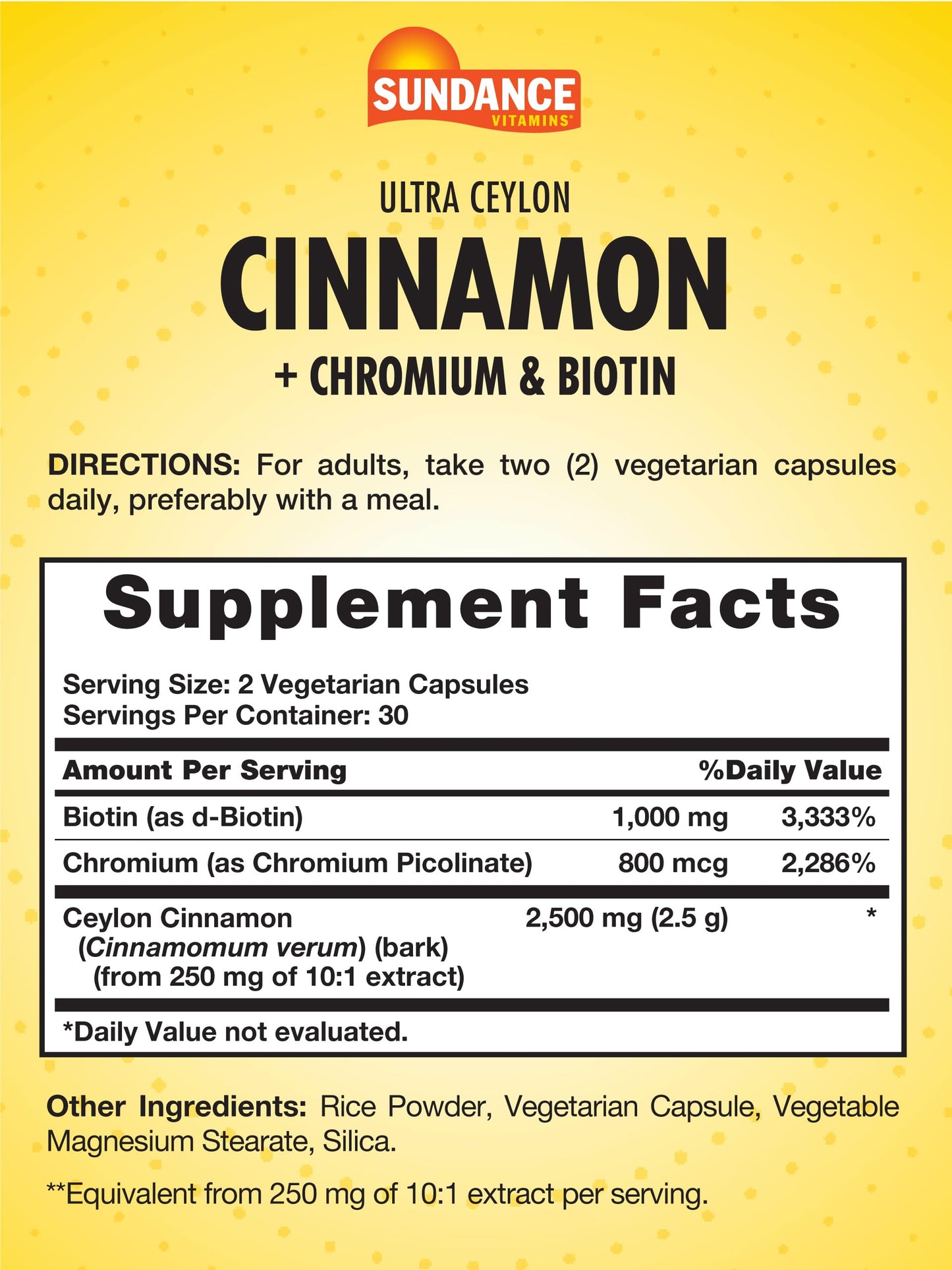 Sundance Ceylon Cinnamon Capsules 60 Capsules