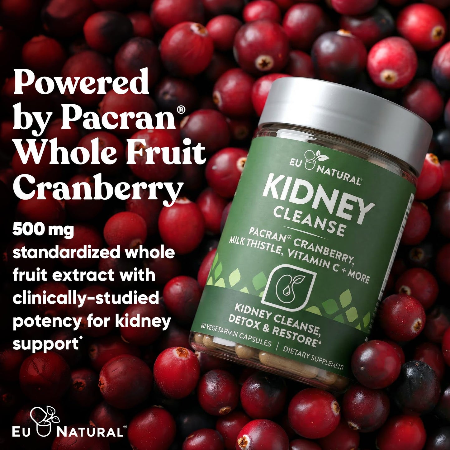 Eu Natural Kidney Cleanse Detox Supplement 60 Capsules
