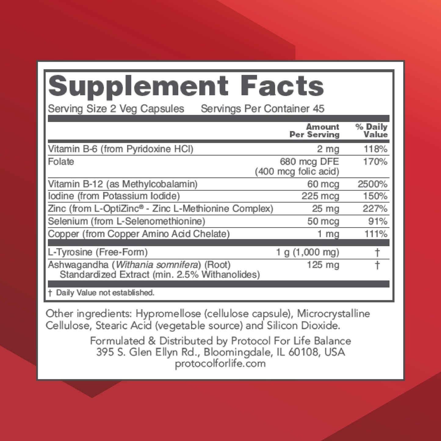 Protocol for Life Balance Ortho Thyroid Veg Capsules, 90 Capsules
