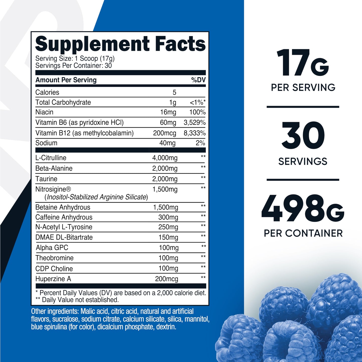 Nutricost Pre-X Xtreme Pre-Workout Powder Complex 16