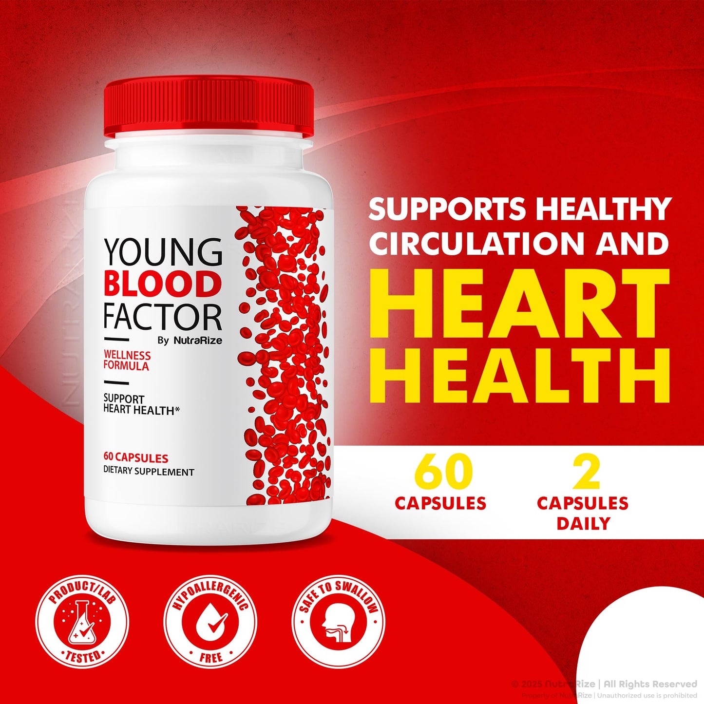 NutraRize Young Blood Factor, 60 Capsules