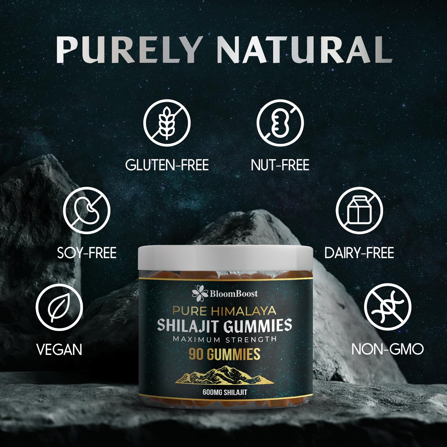 BloomBoost Shilajit Gummies 90 Count