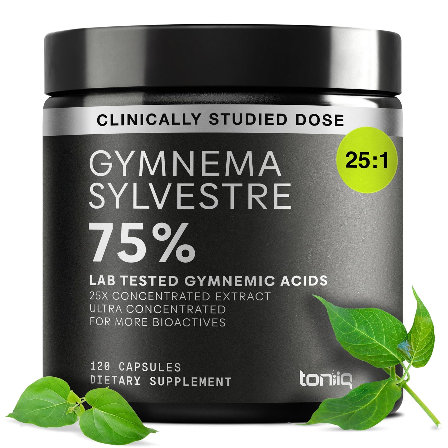Toniiq Gymnema Sylvestre 500mg Capsules, 120 Count