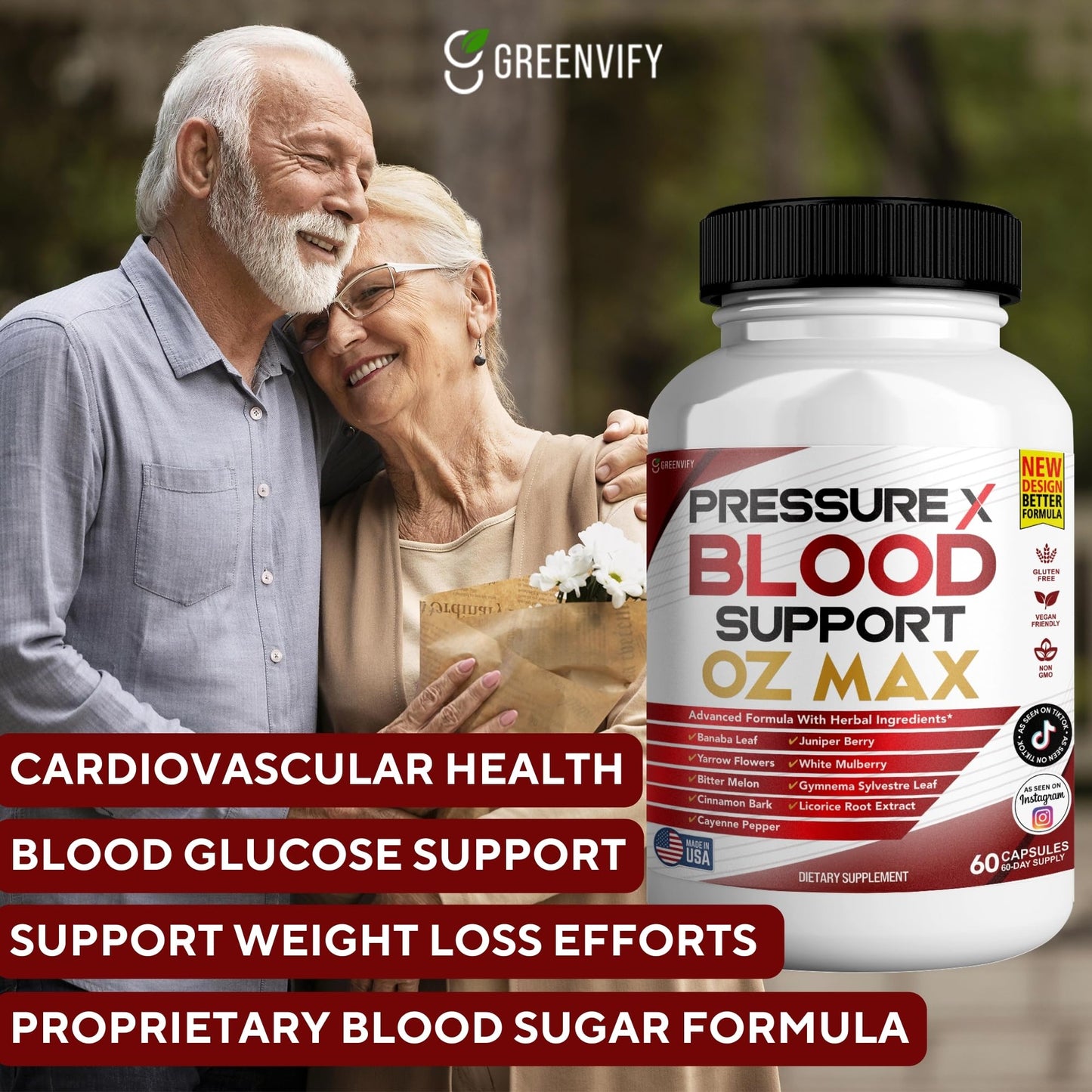 GREENVIFY Pressure X Blood Support Capsule, 60 Count