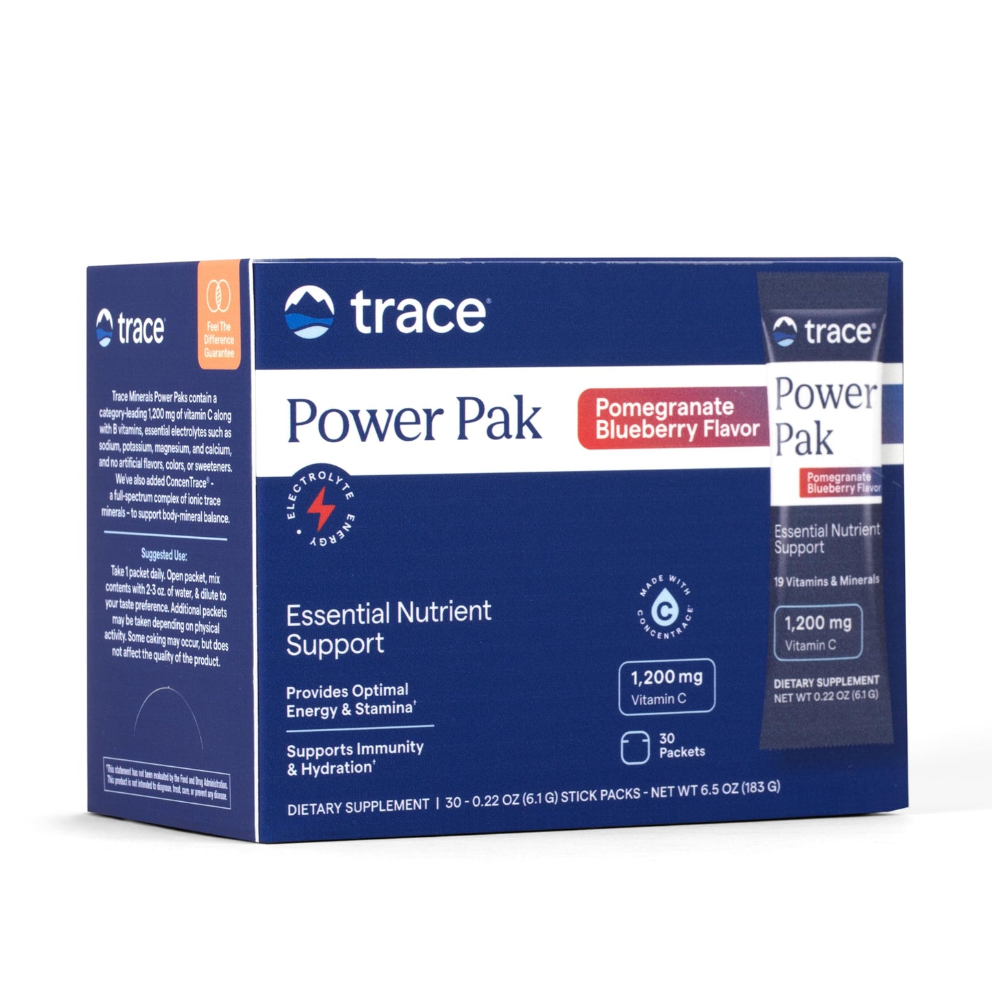 Trace Minerals Power Pak Electrolyte Powder Packets, 30 Packets