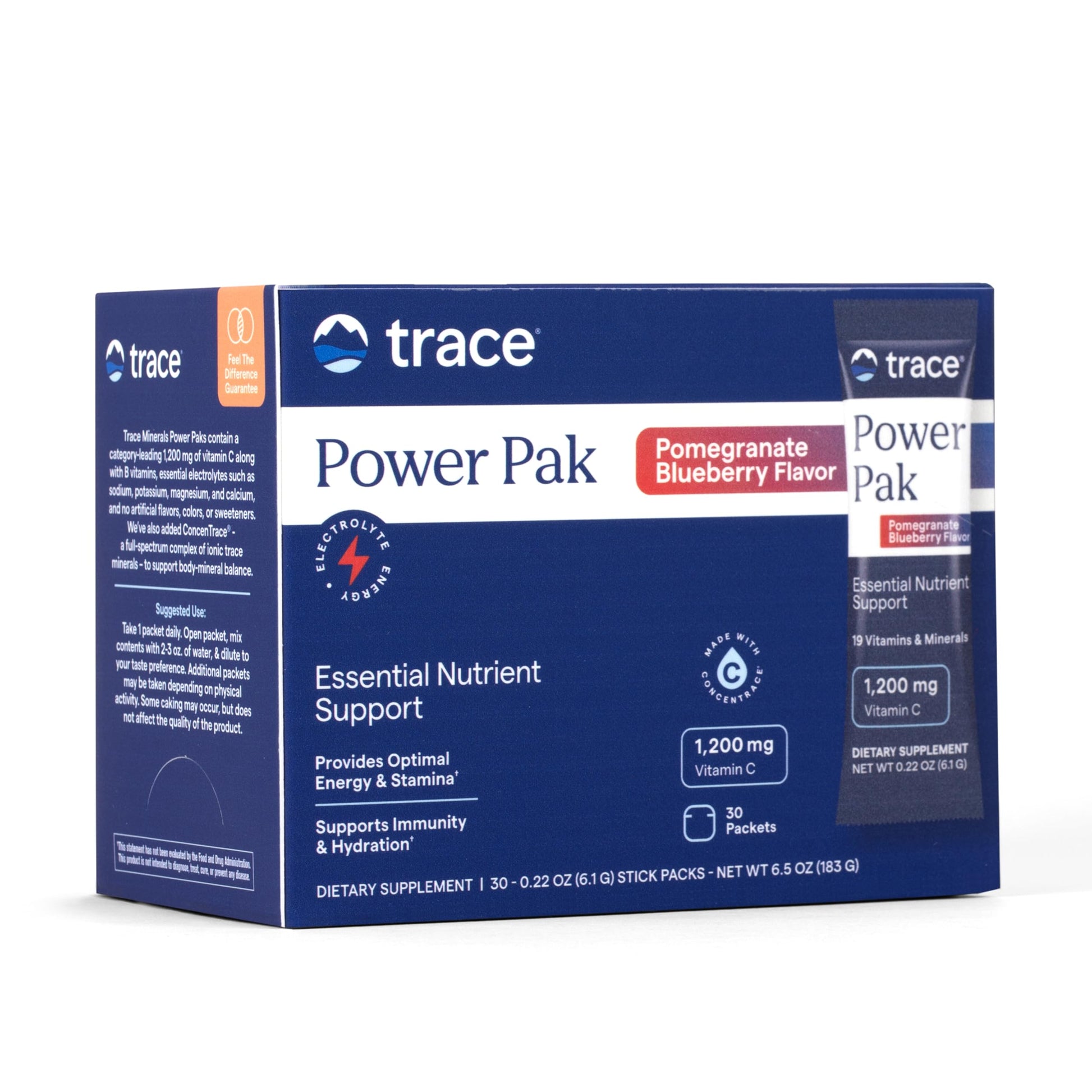 Trace Minerals Power Pak Electrolyte Powder Packets, 30 Packets