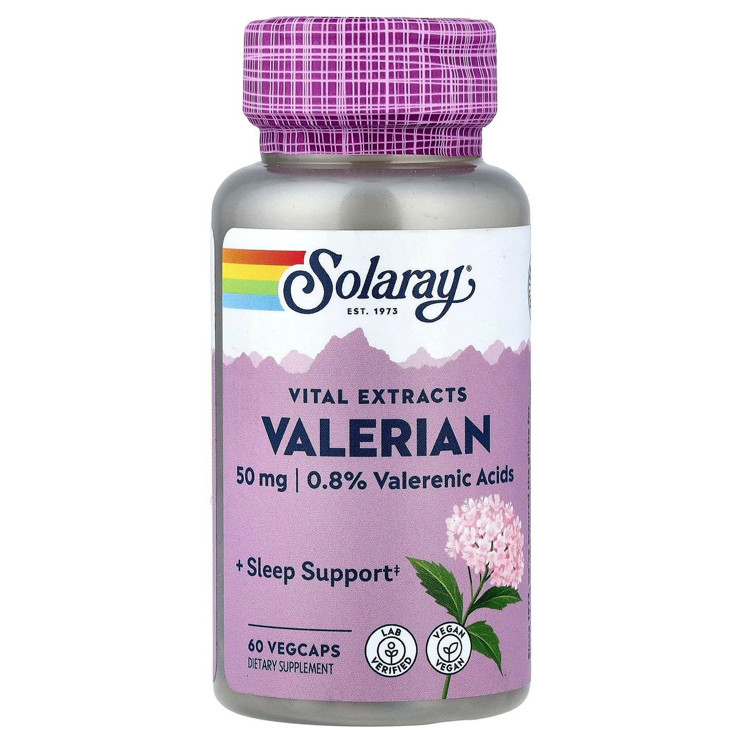 SOLARAY Valerian Root Extract 50 mg Capsule, 60 Count